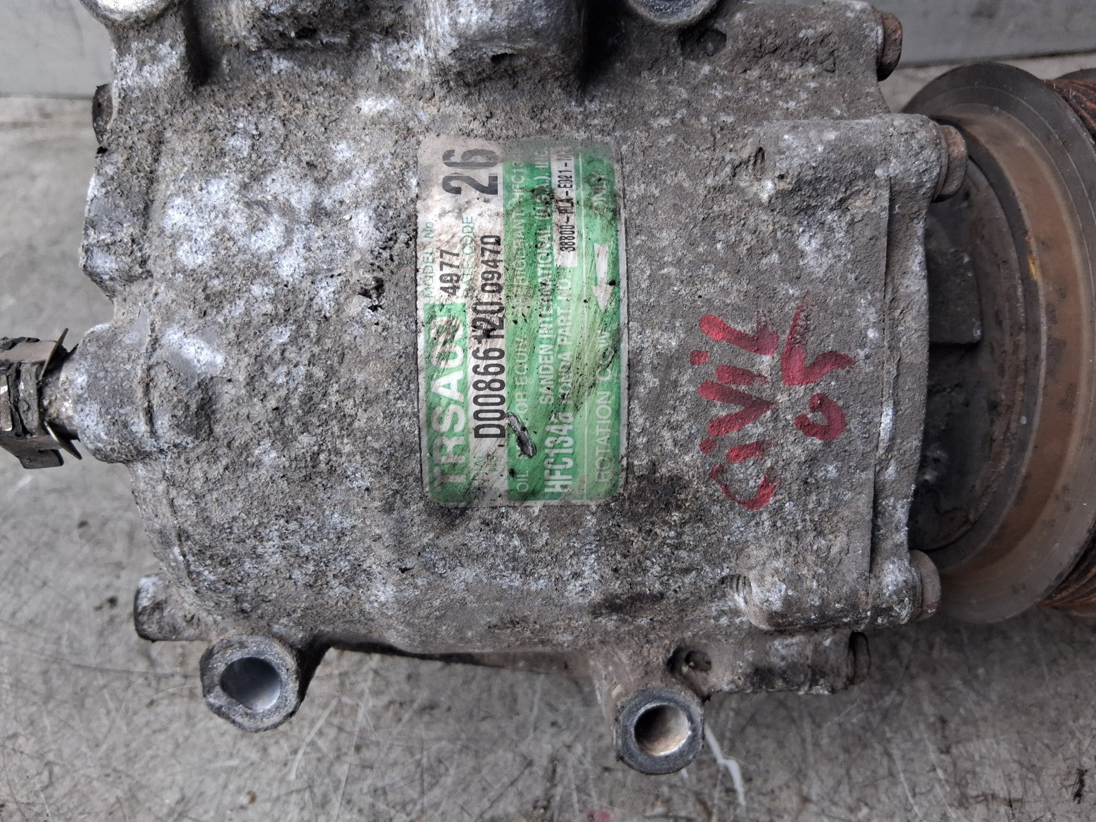 2005 HONDA CIVIC MK7 3 DOOR AC AIR CON COMPRESSOR PUMP 38800PLAE021