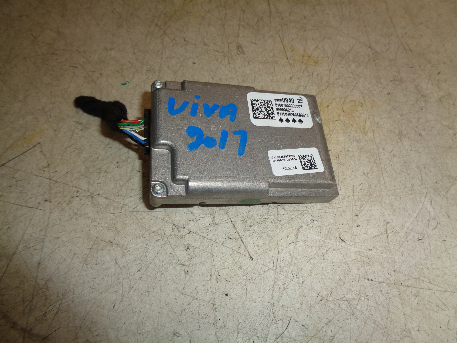 VAUXHALL VIVA 2017 FRONT WINDSHIELD CAMERA ECU MODULE UNIT 39000949