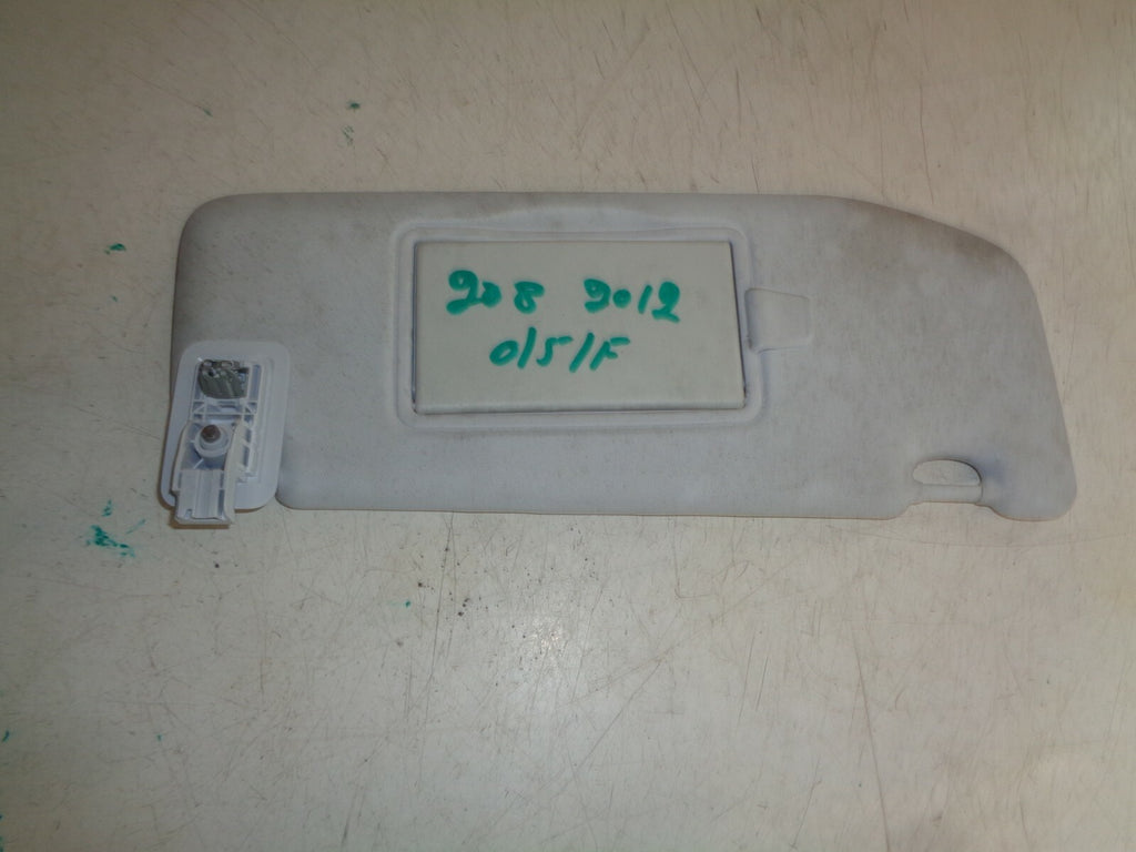 PEUGEOT 208 2012 OSF DRIVER SIDE FRONT SUN VISOR WHITE