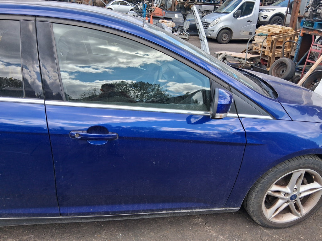 2015 FORD FOCUS MK3 OSF DRIVER SIDE FRONT BARE DOOR DEEP IMPACT BLUE MET HF