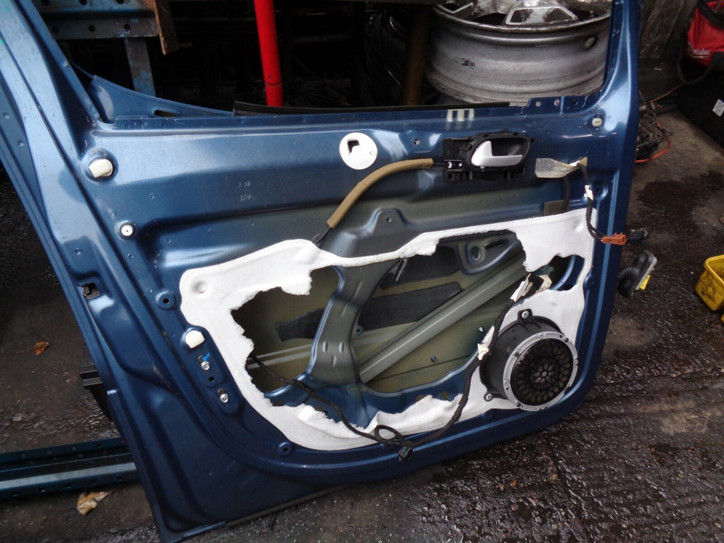 PEUGEOT PARTNER 2016 NS PASSENGER SIDE FRONT BARE DOOR IN BLUE
