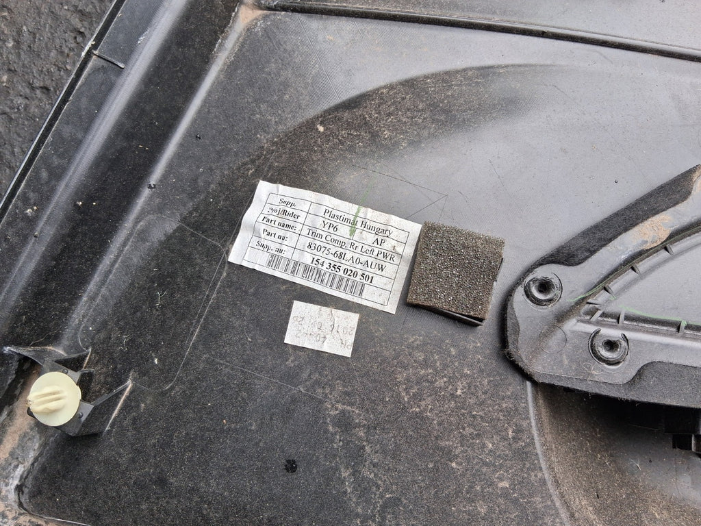 SUZUKI SWIFT MK3 2016 NSR PASSENGER SIDE REAR LEFT DOOR CARD PANEL