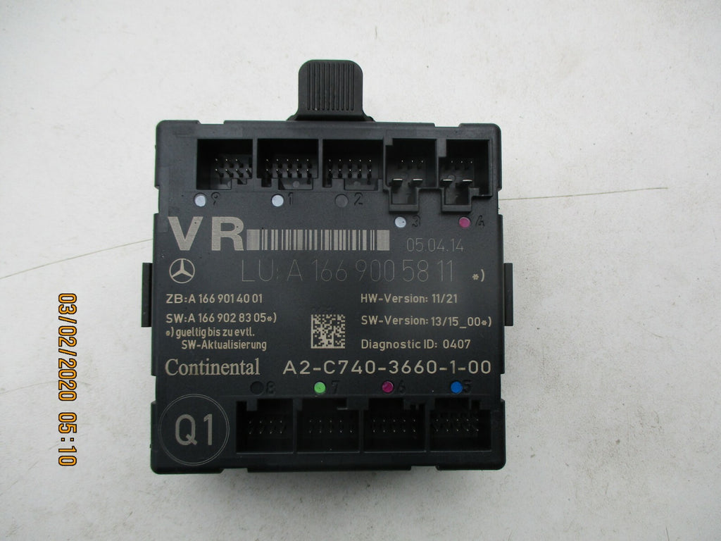 MERCEDES GLA X156 2014 OSF DRIVER SIDE FRONT DCM DOOR CONTROL MODULE A1669005811