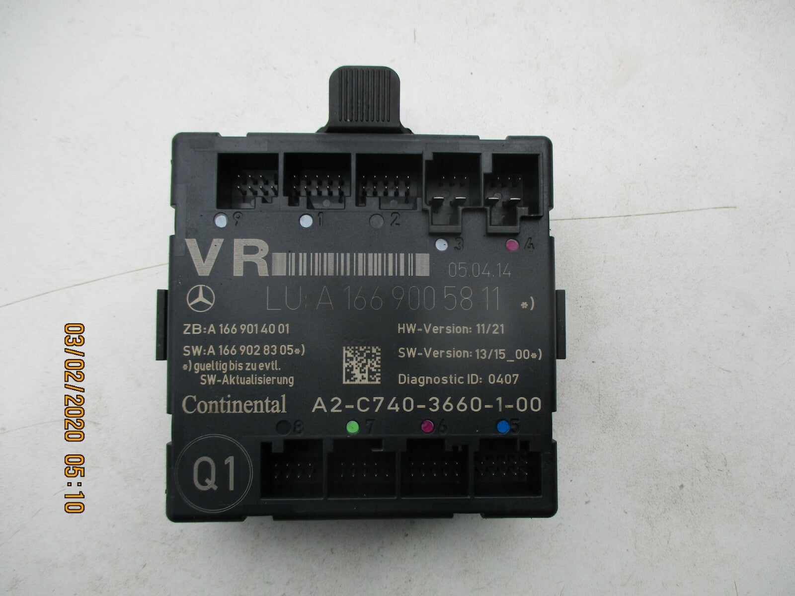 MERCEDES GLA X156 2014 OSF DRIVER SIDE FRONT DCM DOOR CONTROL MODULE A1669005811