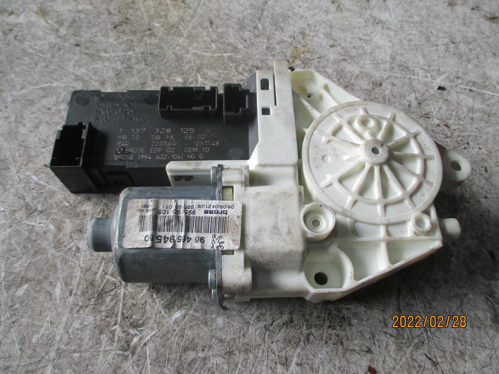 PEUGEOT 407 2004 NSF PASSENGER SIDE FRONT DOOR WINDOW SWITCH 9646594580
