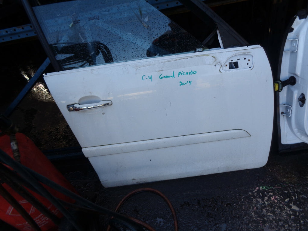 CITROEN C4 GRAND PICASSO 2014 OSF DRIVER SIDE FRONT COMPLETE DOOR WHITE
