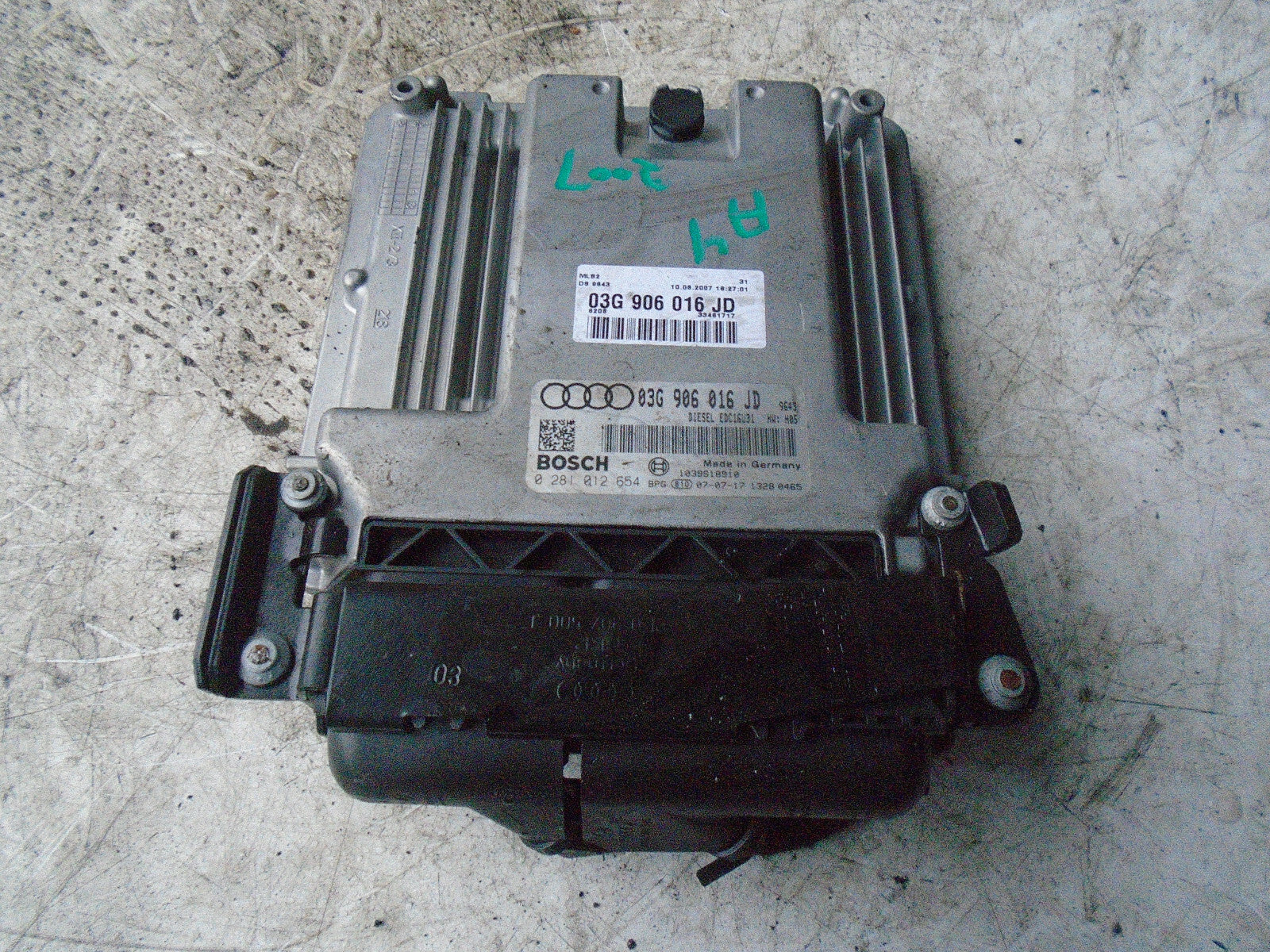 AUDI A4 2007 B7 2.0 TDI DIESEL ECU ENGINE CONTROL MODULE UNIT 03G906016JD