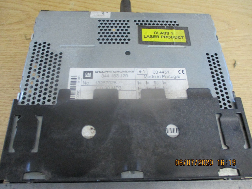 VAUXHALL CORSA D/ ZAFIRA D RADIO CD PLAYER HEAD UNIT 344183129