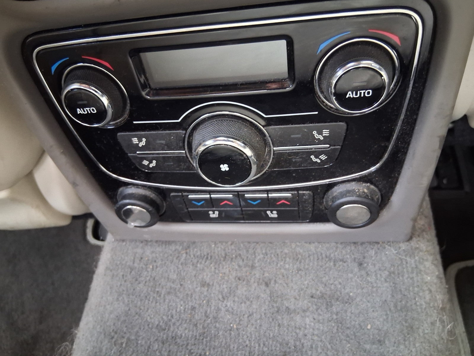 2012 JAGUAR XJ X351 REAR AC HEATER CLIMATE CONTROL PANEL WITH AIR VENTS