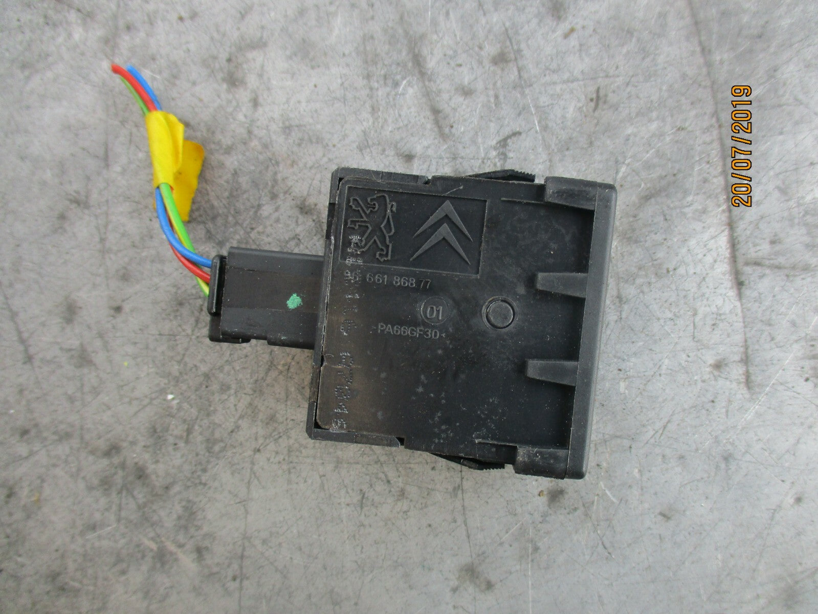 CITROEN DS3 HEADLIGHT ADJUSTMENT CONTROL SWITCHES 96661868