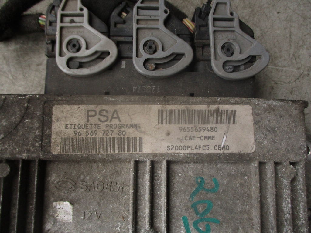 2005 PEUGEOT 206 1.4 PETROL ENGINE CONTROL MODULE ECU 9655659480