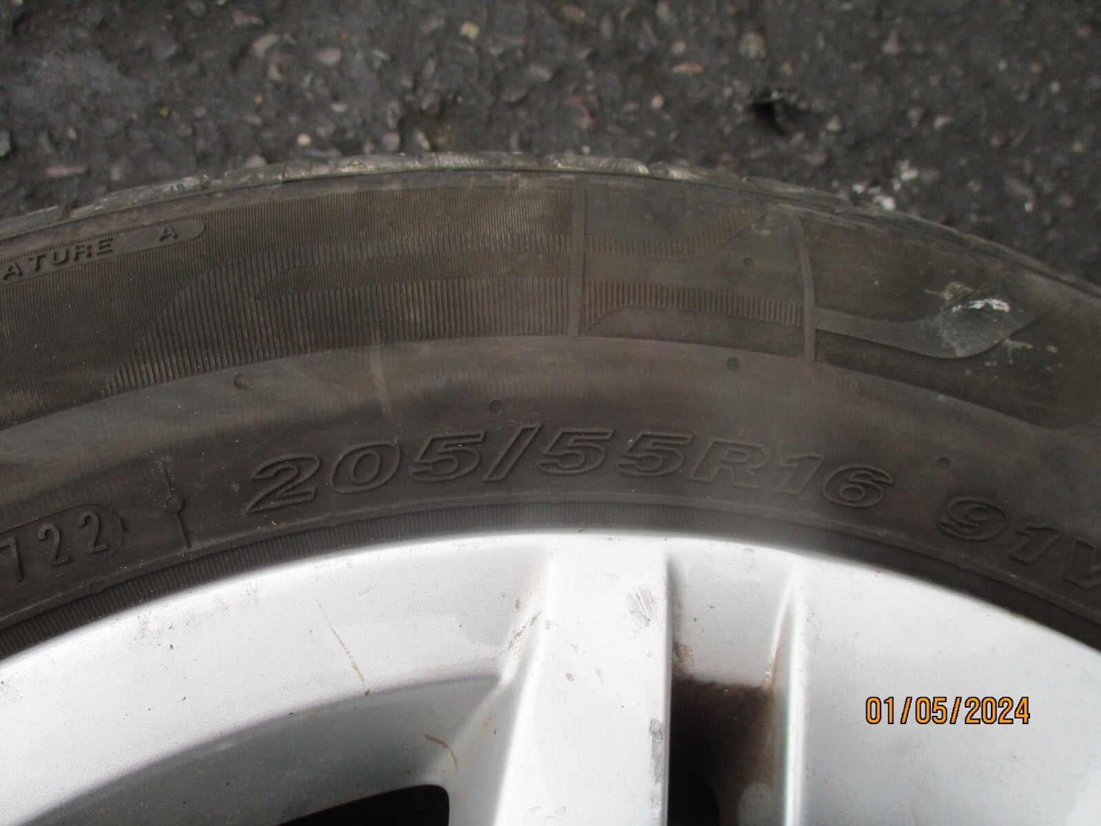 2023 VW VOLKSWAGEN GOLF MK8 16 INCH ALLOY WHEEL WITH TYRE 205/55R16 REF 3