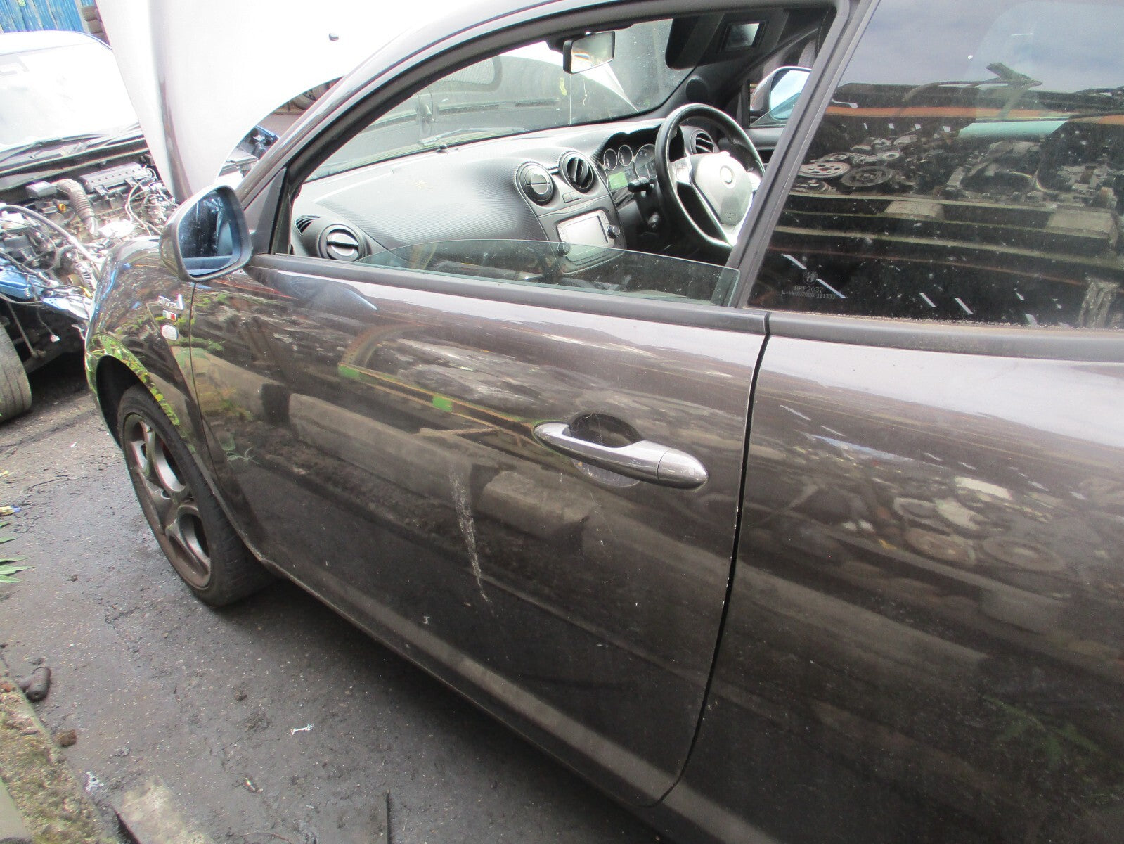 2015 ALFA ROMEO MITO 3 DOOR NS PASSENGER SIDE BARE DOOR GREY