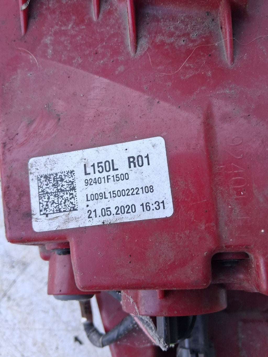 2020 KIA SPORTAGE MK4 NSR PASSENGER LEFT SIDE REAR OUTER TAIL LIGHT 92401F1500