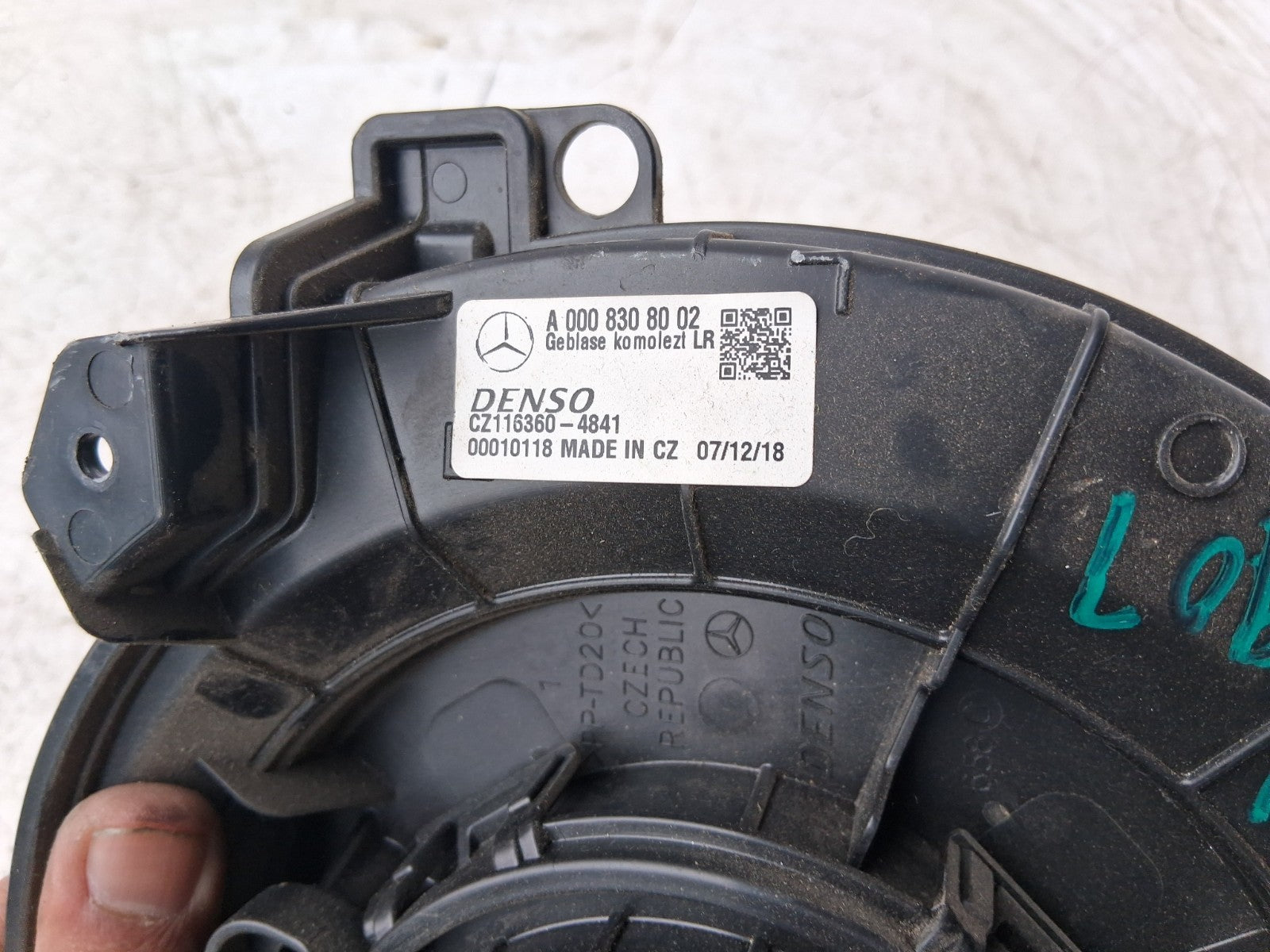 2021 MERCEDES BENZ SPRINTER W907 HEATER BLOWER MOTOR FAN A0008308002