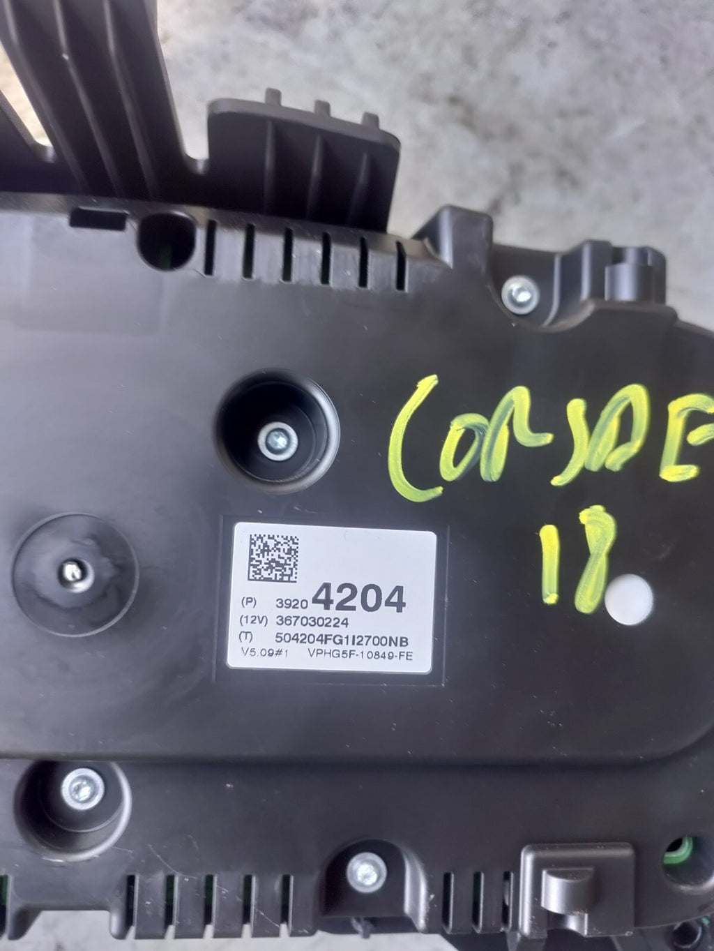 VAUXHALL CORSA E 2018 1.4 PETROL SPEEDO INSTRUMENT CLUSTER 39204204
