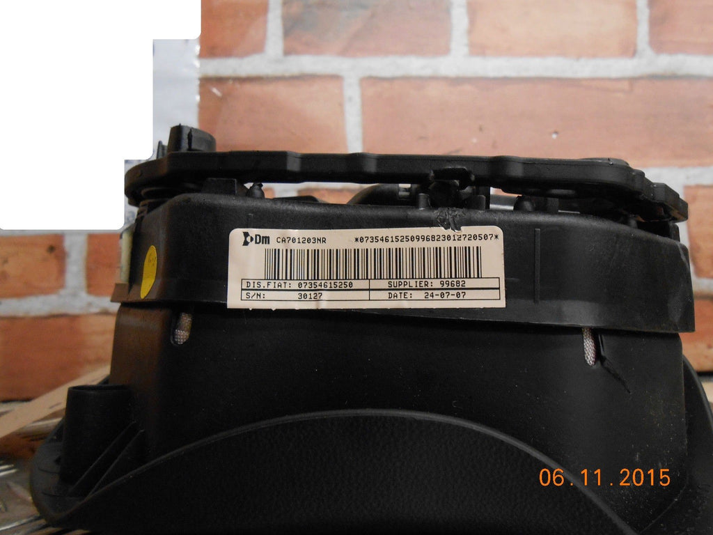 FIAT BRAVO MK2 2007 OS DRIVER SIDE STEERING WHEEL SAFETY BAG UNIT 07354615250