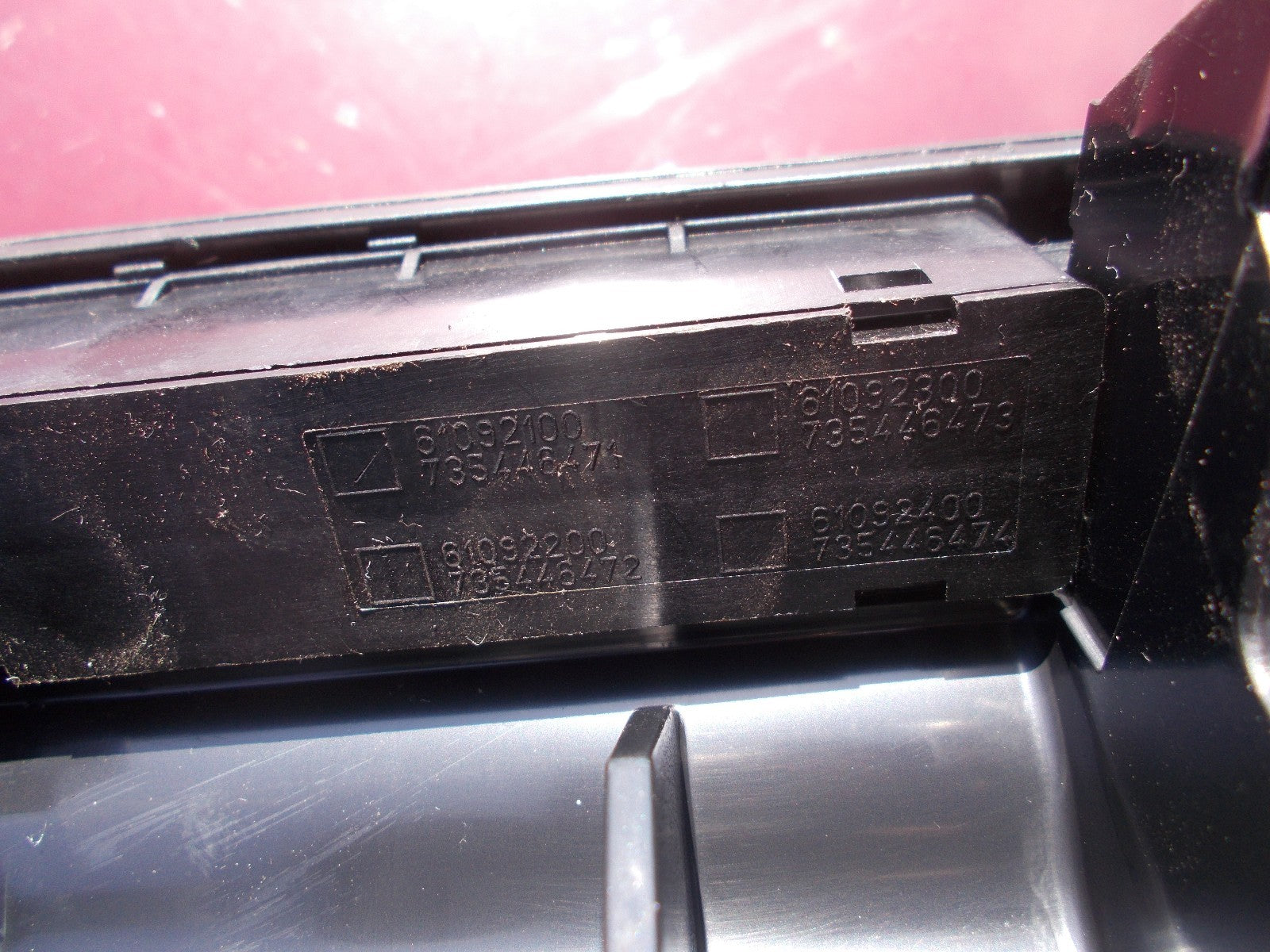 FIAT GRANDE PUNTO DASH CENTRE VENTS & SWITCHES 735394582