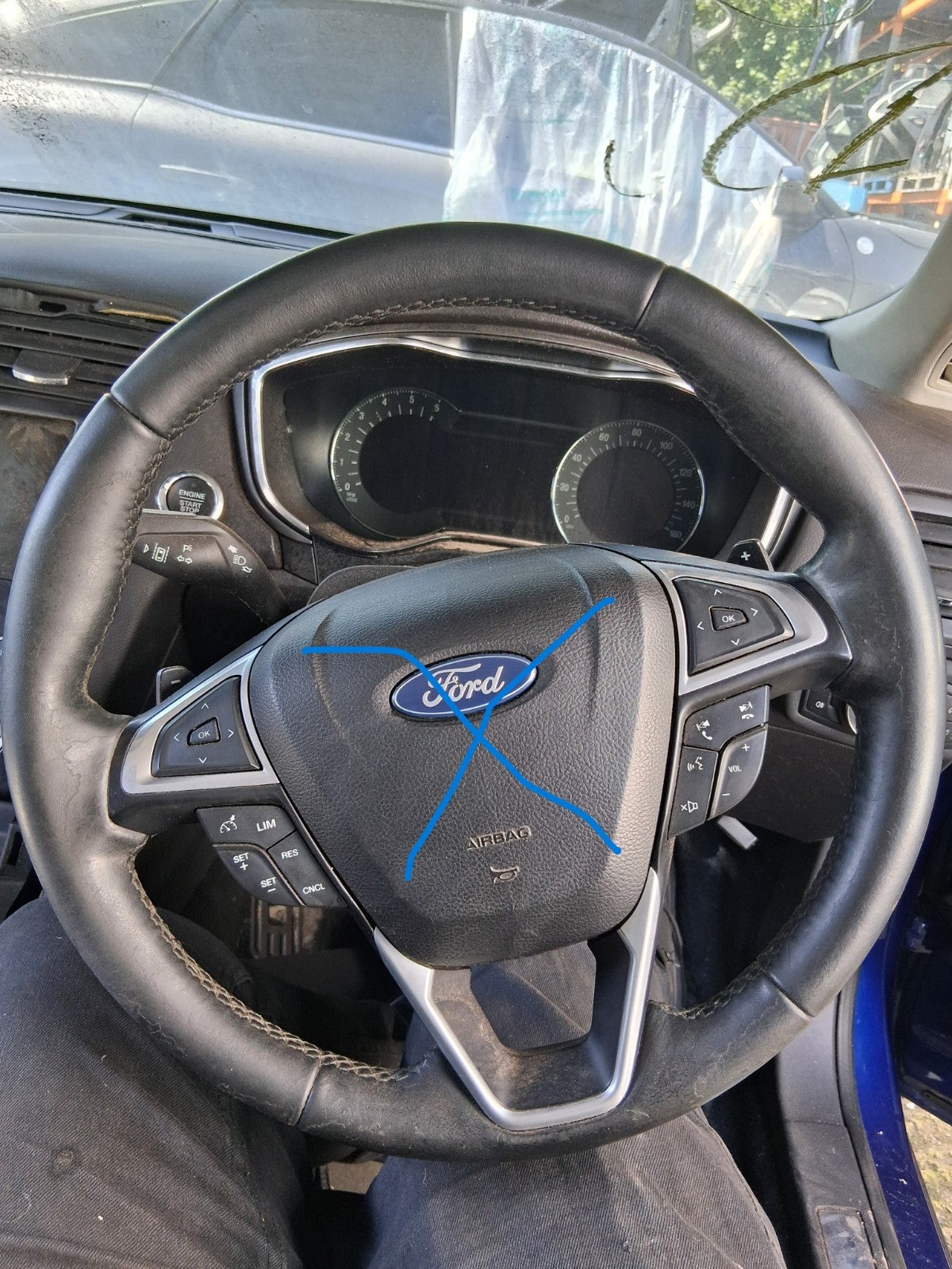 2016 FORD MONDEO MK5 HATCHBACK MULTIFUNCTIONAL STEERING WHEEL WITHOUT AIRBAG