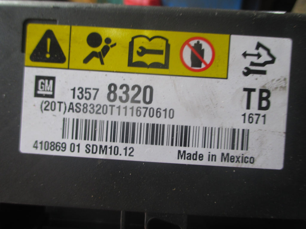 VAUXHALL INSIGNIA 2011 AIR BAG CONTROL ECU MODULE 13578320