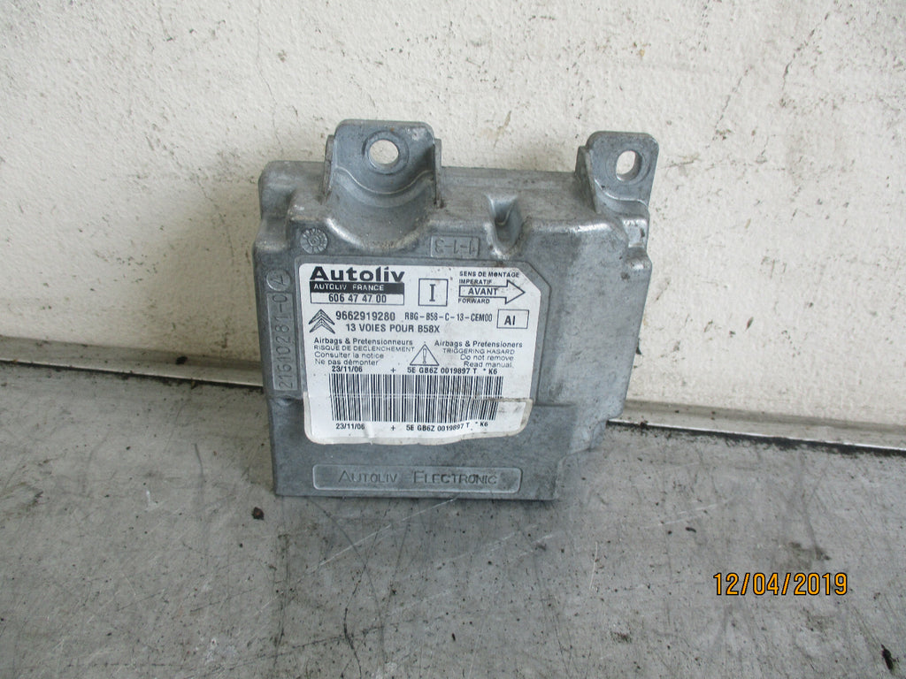 CITROEN C4 PICASSO 2007 AIRBAG CONTROL MODULE ECU 9662919280