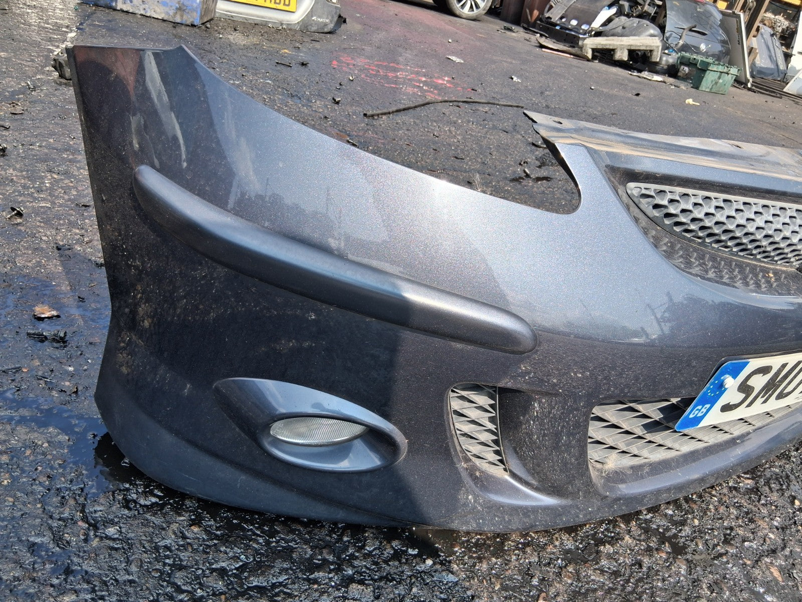 2007 HONDA JAZZ MK2 COMPLETE FRONT BUMPER WITH GRILLS & FOG LIGHTS BLUE