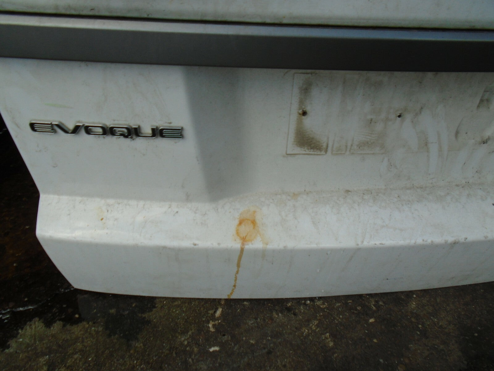 RANGE ROVER EVOQUE 2013 L538 REAR BARE TAILGATE WHITE