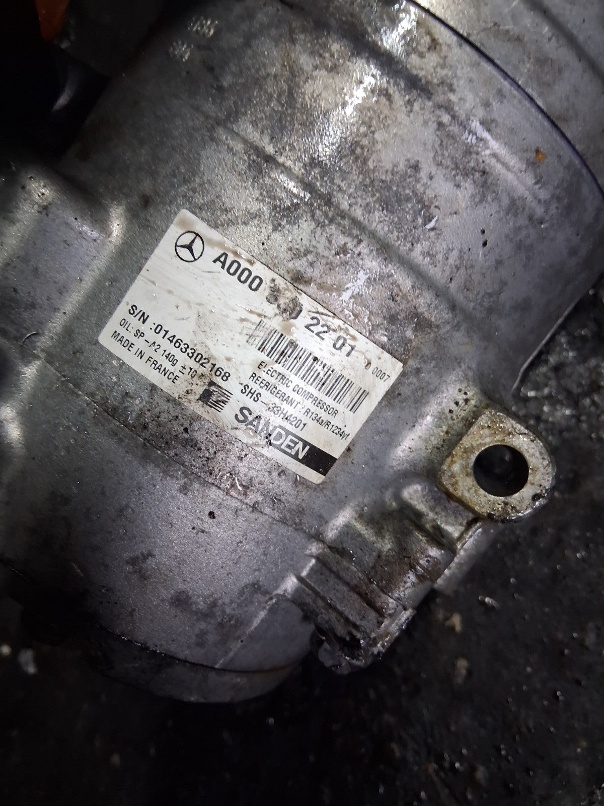 2021 MERCEDES A CLASS V177 HYBRID AC AIR CON COMPRESSOR PUMP A0008302201