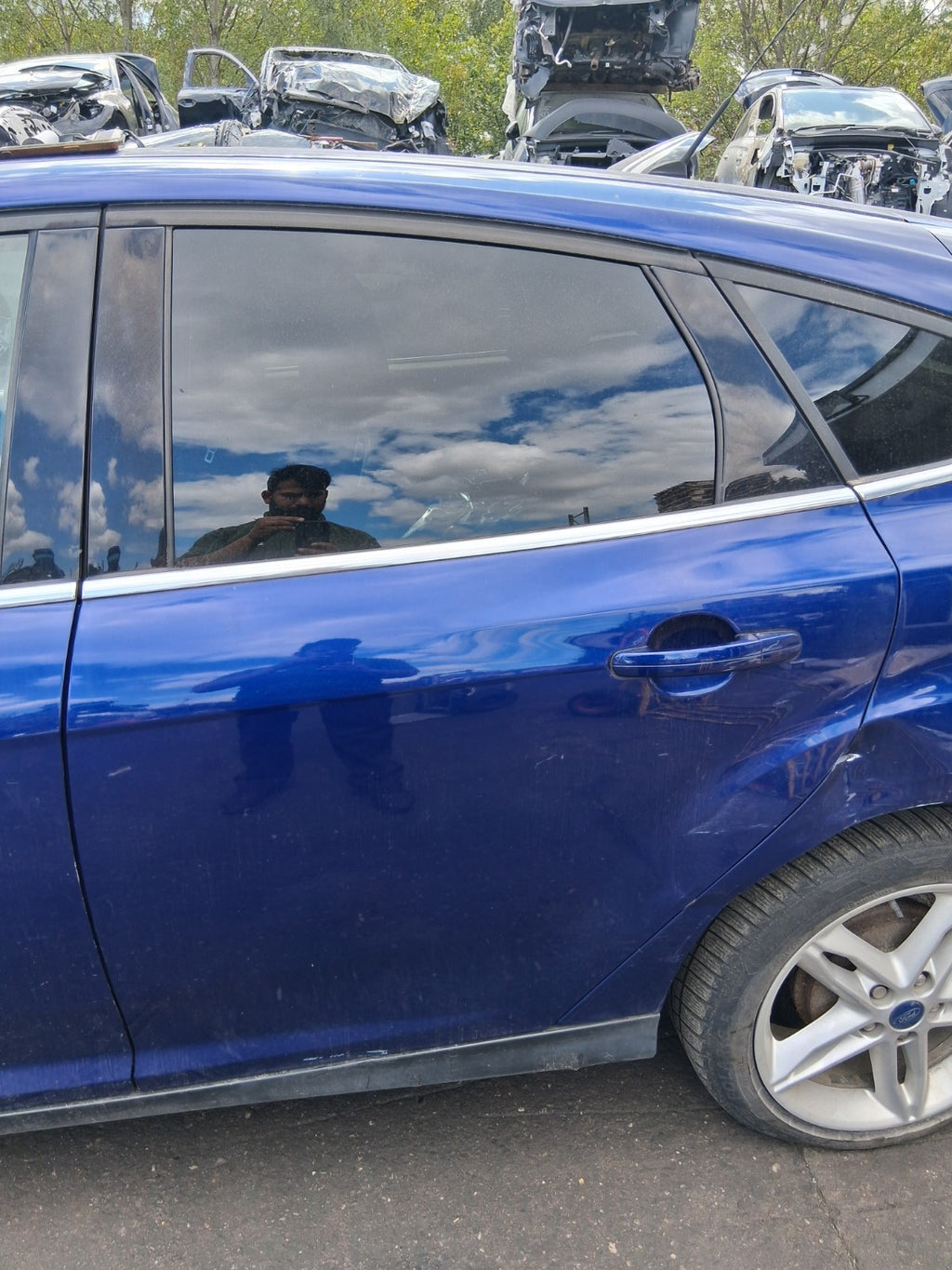 2015 FORD FOCUS MK3 NSR PASSENGER SIDE REAR BARE DOOR DEEP IMPACT BLUE MET HF