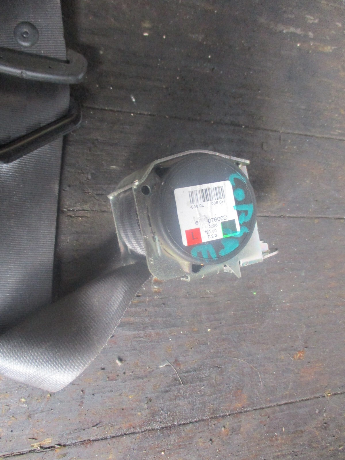 VAUXHALL CORSA E 2015 NSF PASSENGER SIDE FRONT SEAT BELT 617107600D