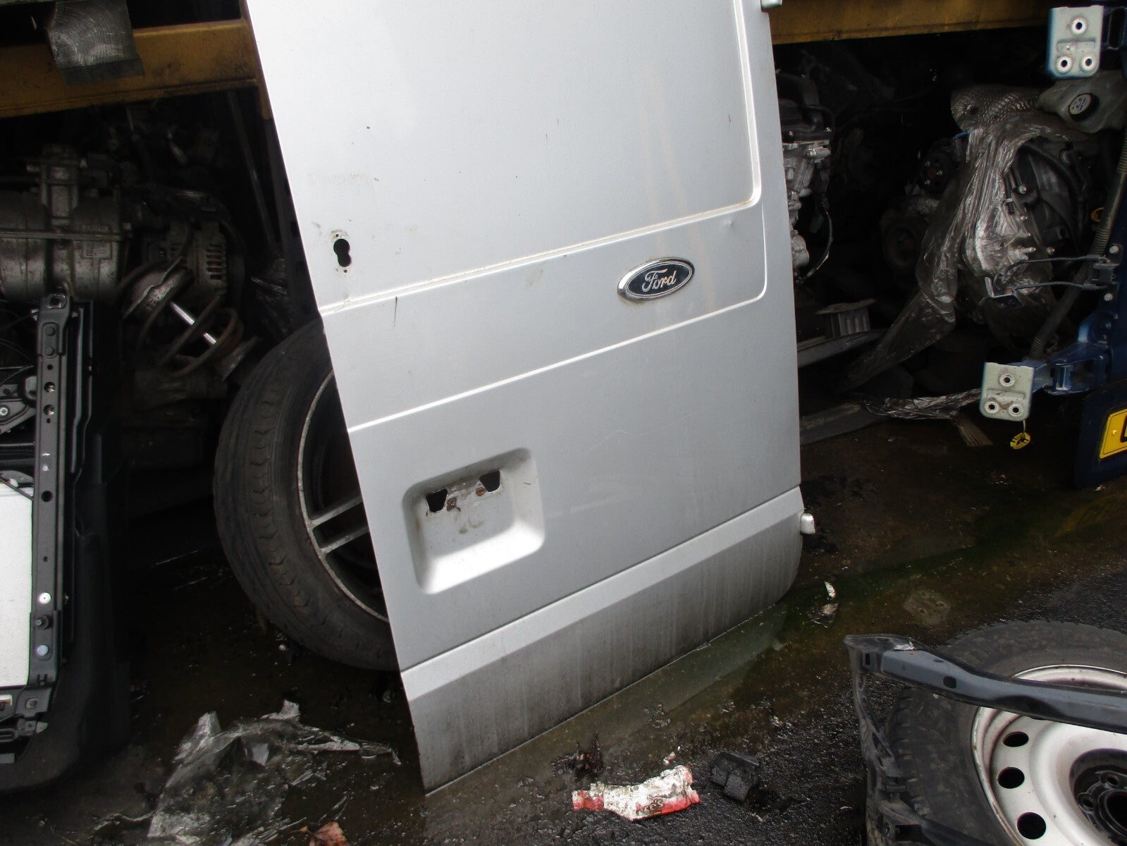 FORD TRANSIT MK6 2006 OSR DRIVER  SIDE REAR DOOR SILVER
