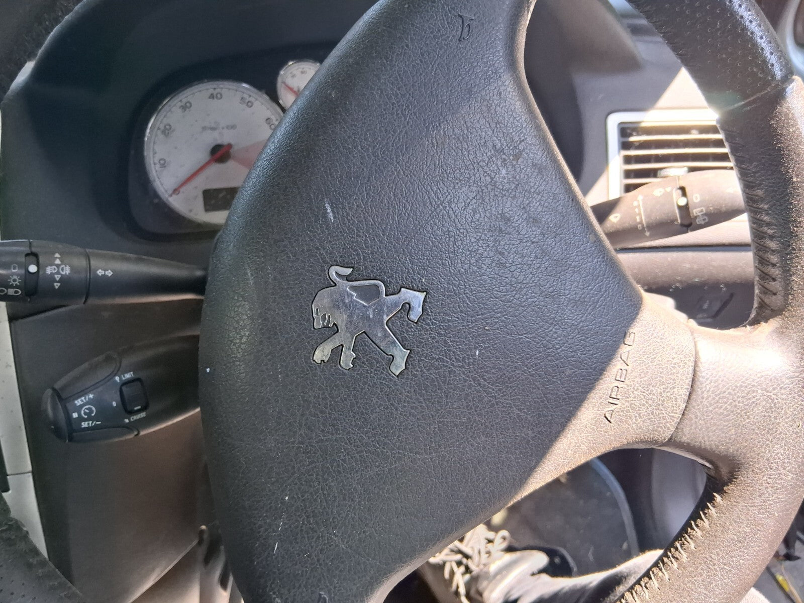 2006 PEUGEOT 307 STEERING WHEEL SRS AIRBAG BLACK
