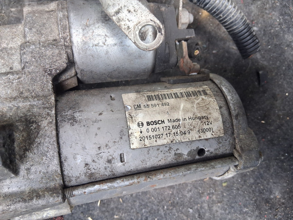 VAUXHALL CORSA E 2015 1.4 PETROL STARTER MOTOR 55591492