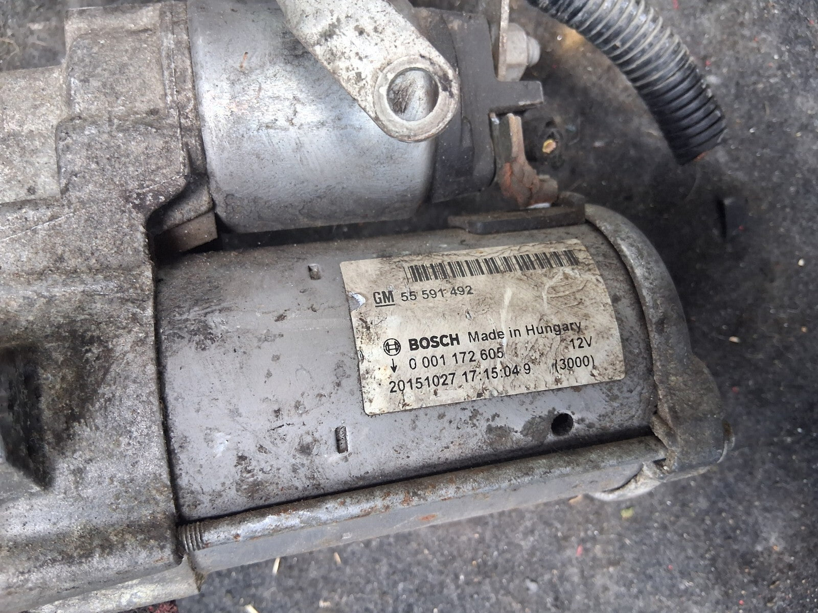 VAUXHALL CORSA E 2015 1.4 PETROL STARTER MOTOR 55591492