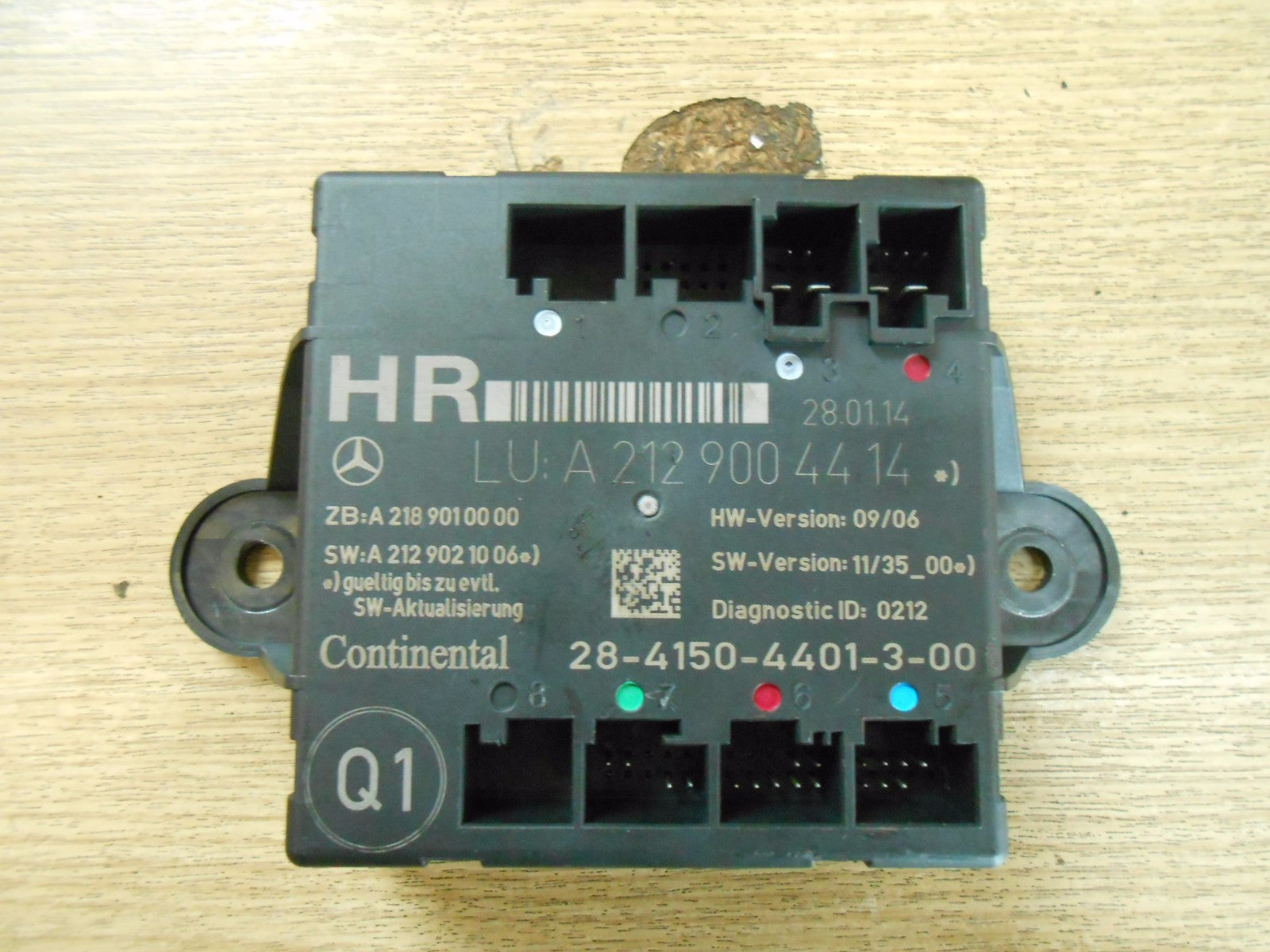 MERCEDES C CLASS S204 2013 NSR PASSENGER REAR DOOR MODULE ECU A2129004414 HR