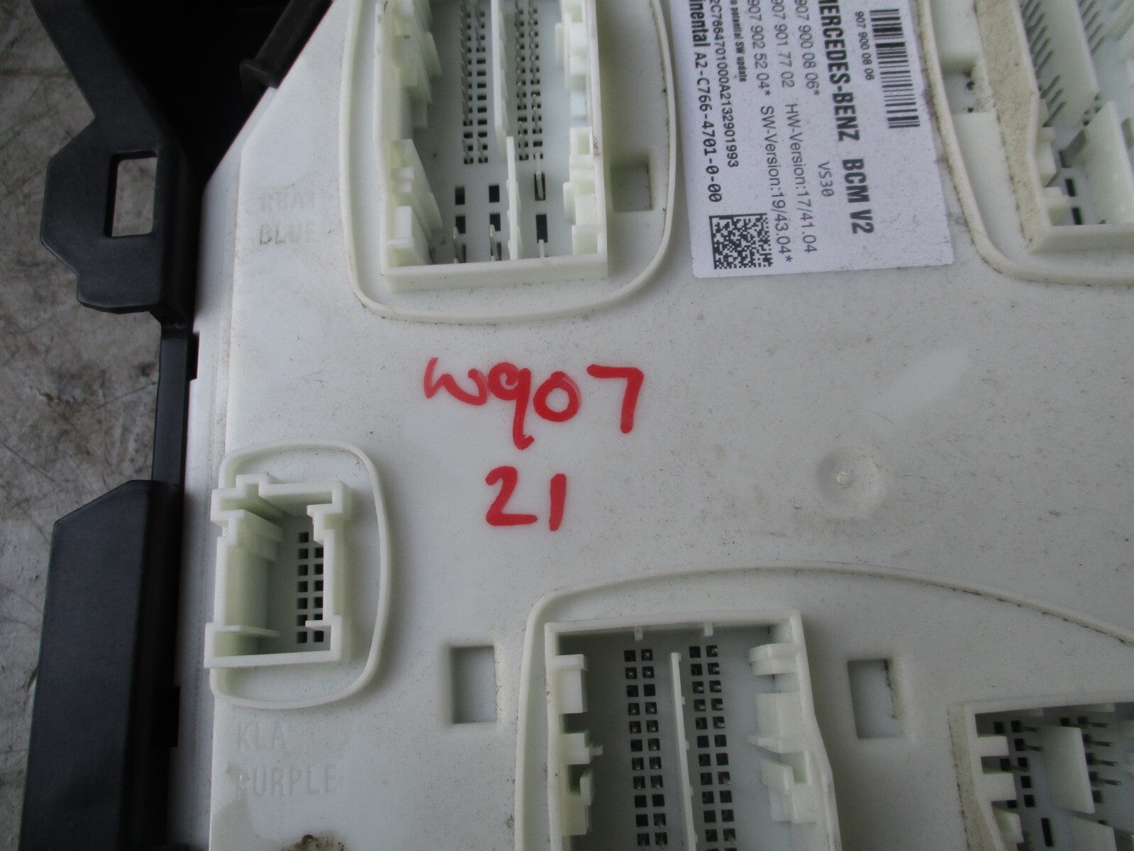 2021 MERCEDES SPRINTER W907 ECU CONTROL MODULE UNIT A9079000806
