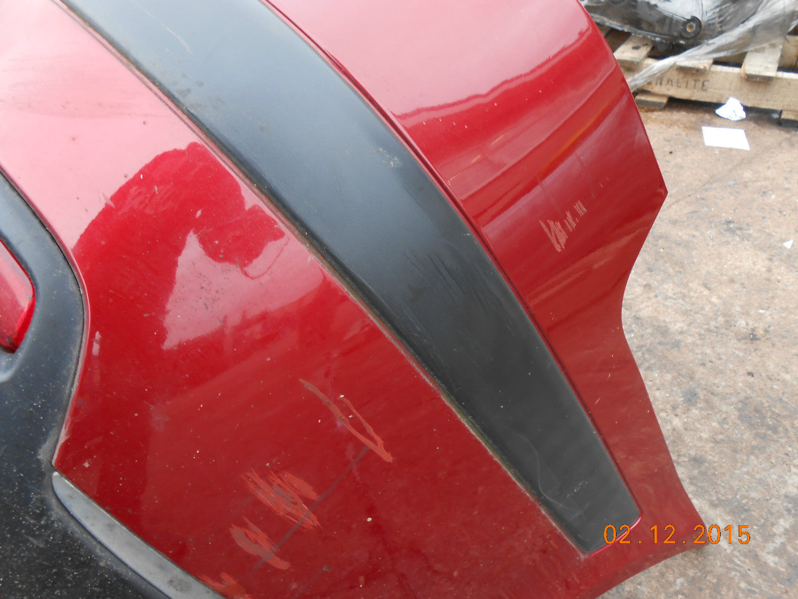 CITROEN C5 2005 FACELIFT COMPLETE REAR BUMPER KKQD ROUGE PROFOND MICA RED