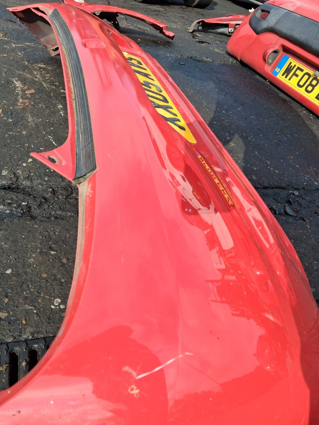 2016 PEUGEOT 108 3 DOOR MK2 COMPLETE REAR BUMPER RED