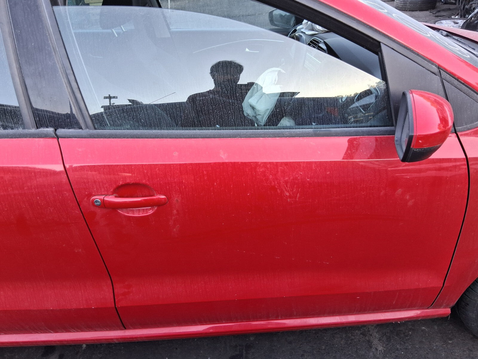 2017 VW VOLKSWAGEN POLO MK5 OSF DRIVER SIDE FRONT RIGHT BARE DOOR FLASH RED LP3G