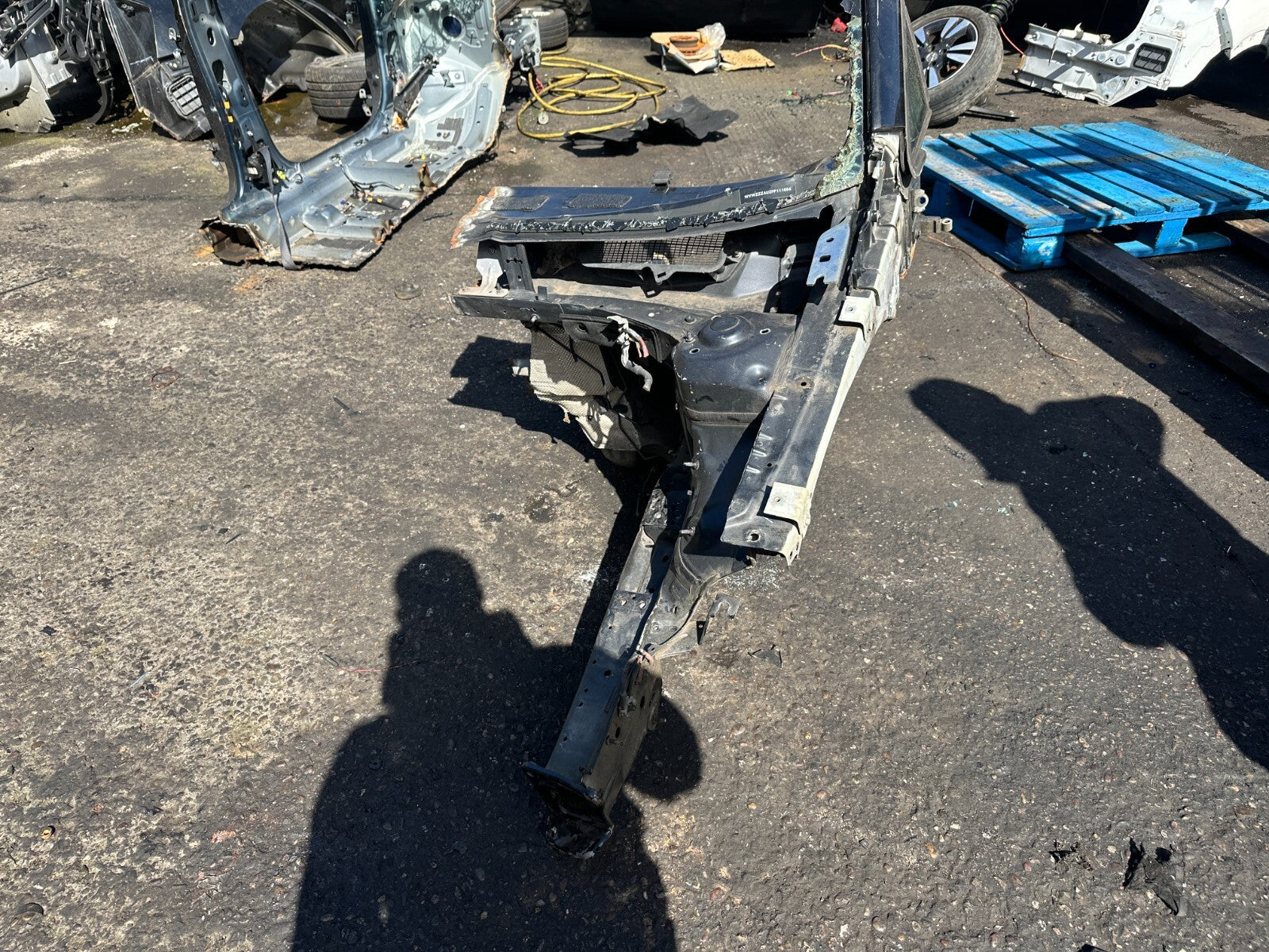 2013 VOLKSWAGEN GOLF MK7 NSF PASSENGER SIDE FRONT QUARTER CHASSIS LEG FLITCH CUT