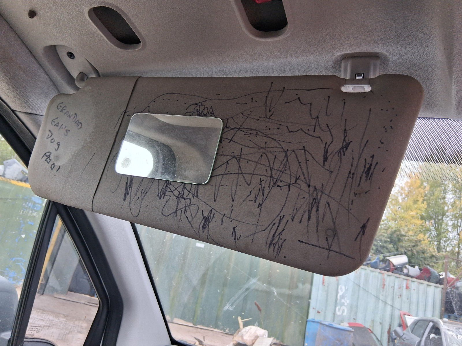 2017 PEUGEOT PARTNER MK2 NSF PASSENGER SIDE FRONT LEFT SUN VISOR SHADE