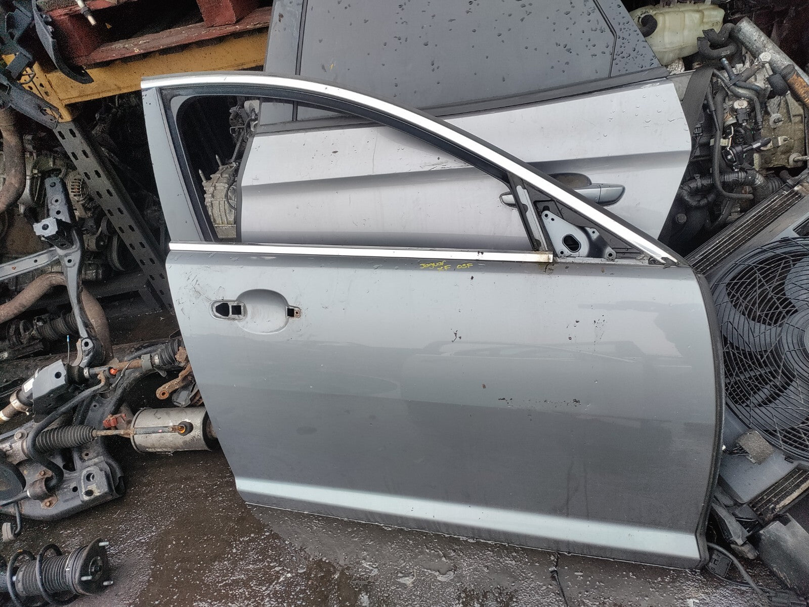 2009 JAGUAR XF X250 OSF DRIVER SIDE FRONT BARE DOOR SILVER