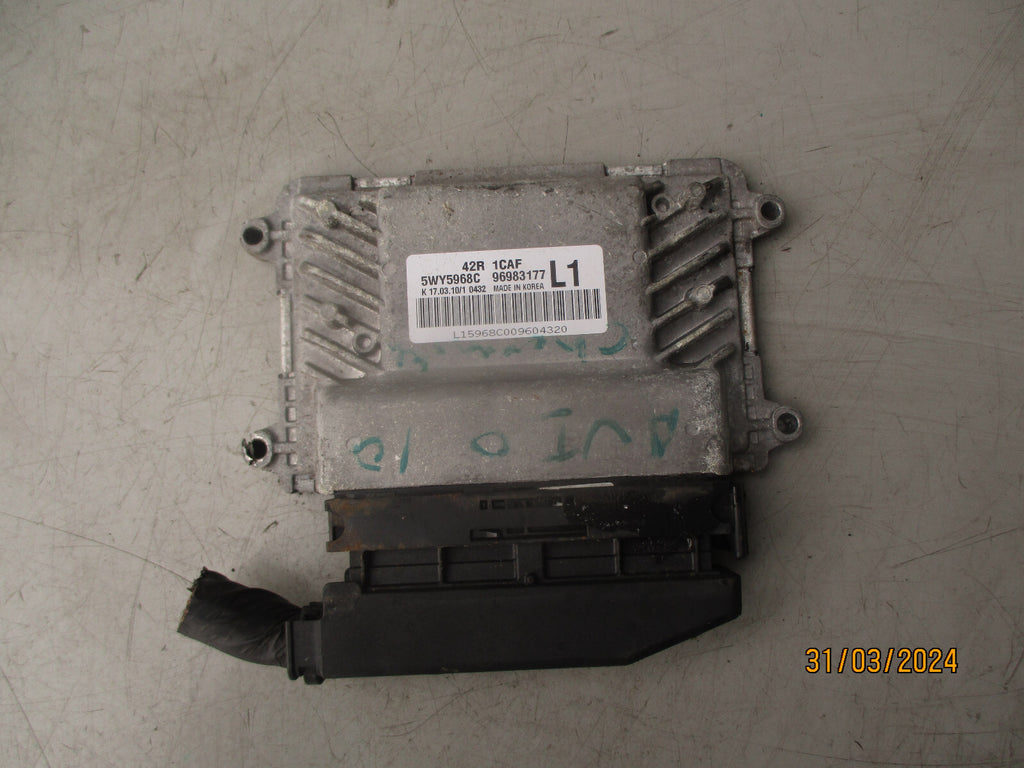 2010 CHEVROLET AVEO 1.2 PETROL ENGINE CONTROL UNIT ECU 96983177