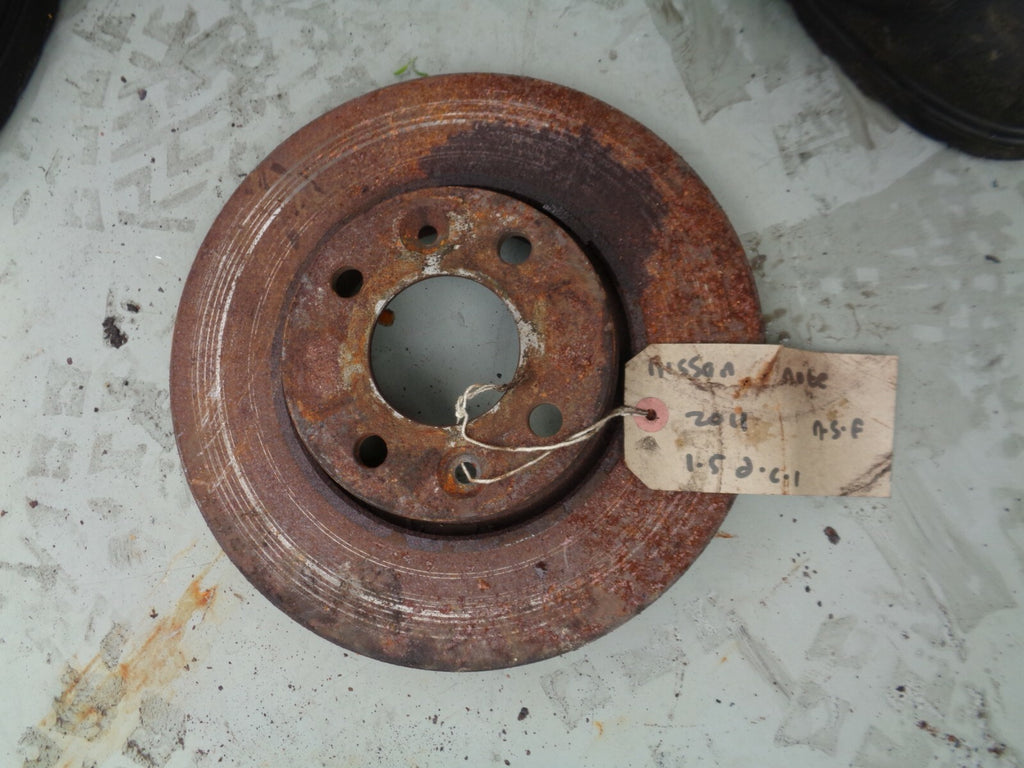 NISSAN NOTE 1.5 DCI 2011 4 STUD NSF PASSENGER SIDE FRONT BRAKE DISC