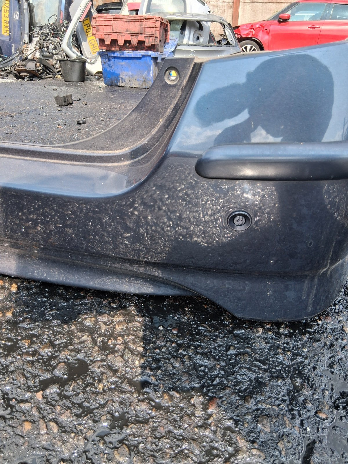 2007 HONDA JAZZ MK2 REAR COMPLETE BUMPER WITH PDC SENSORS BLUE
