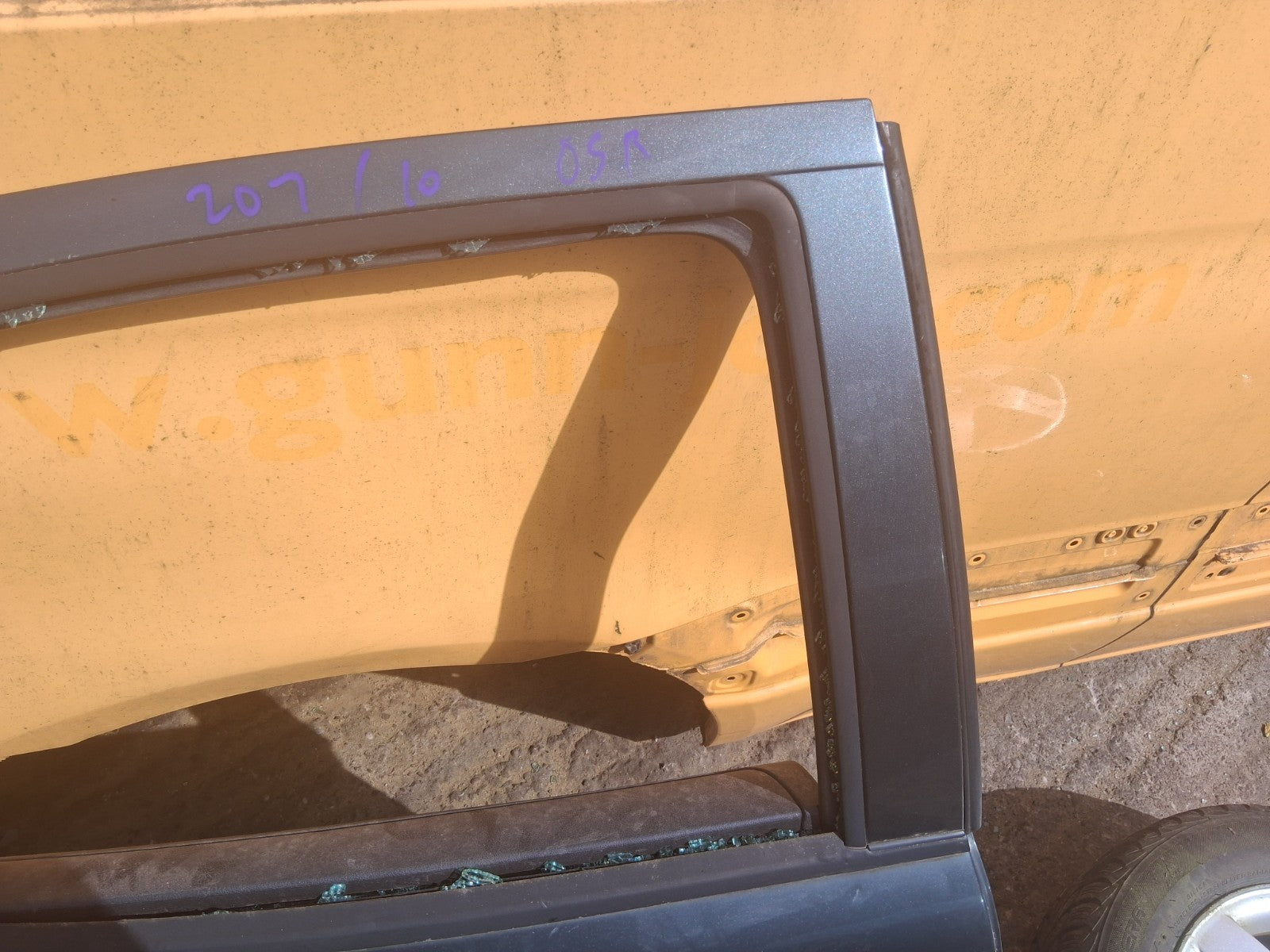 2010 PEUGEOT 207 HATCHBACK OSR DRIVER SIDE REAR DOOR GREY