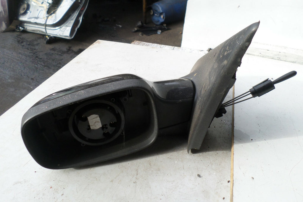 RENAULT MEGANE MK2 2007 NS PASSENGER SIDE MANUAL DOOR WING MIRROR BLACK