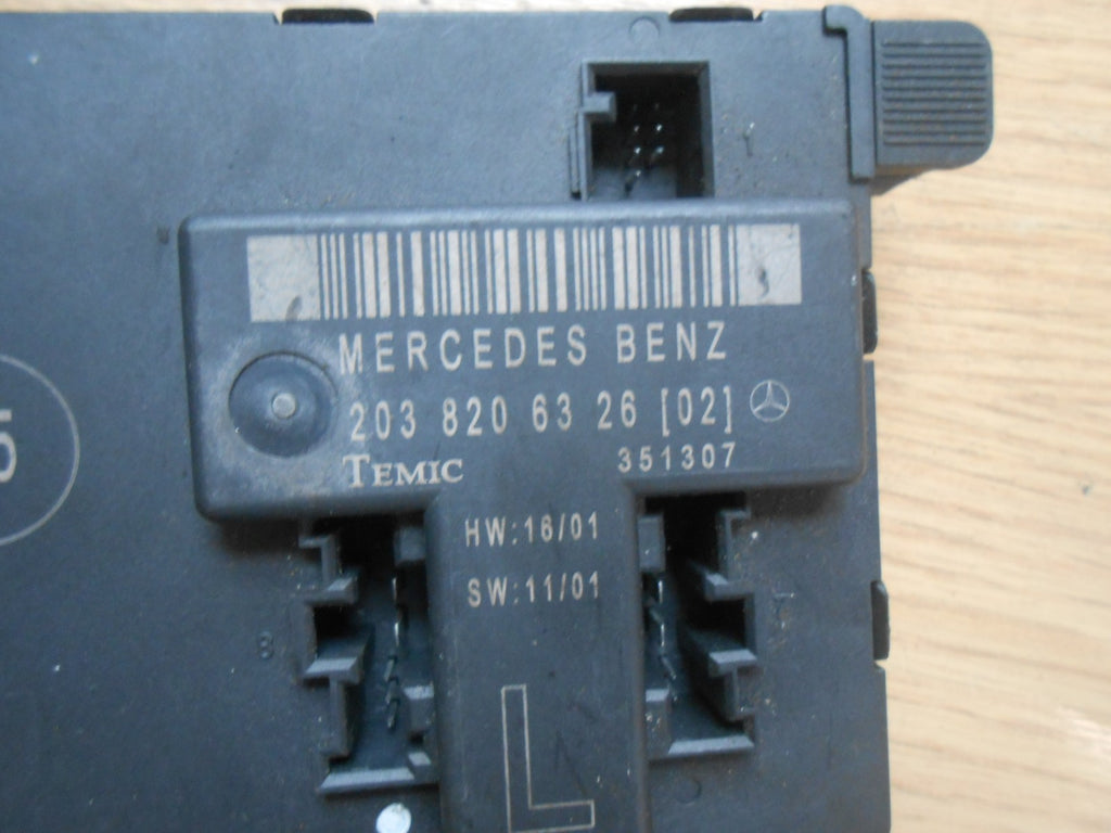 MERCEDES C CLASS W203 2003 NSF PASSENGER SIDE FRONT DOOR MODULE 2038206326 L