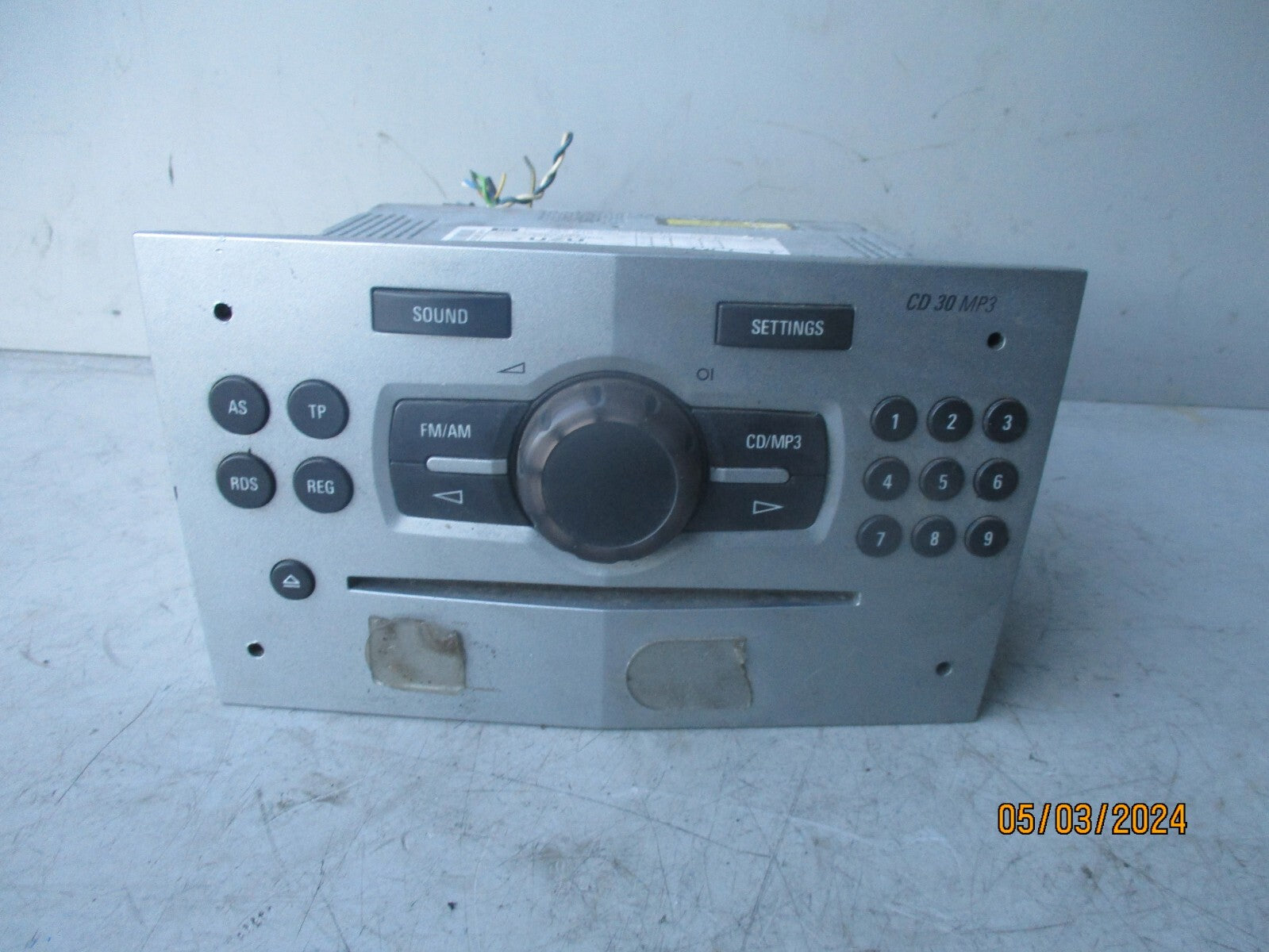 VAUXHALL CORSA D 2007 RADIO CD PLAYER STEREO HEAD UNIT 13254193