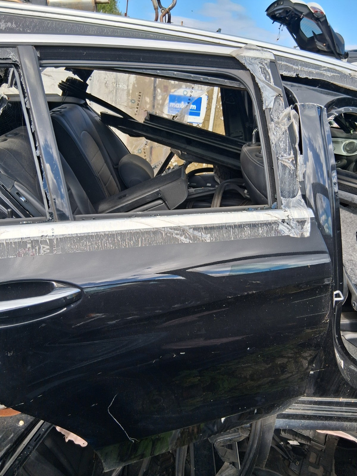 2016 MERCEDES C CLASS W205 OSR DRIVER SIDE REAR RIGHT BARE DOOR BLACK 197